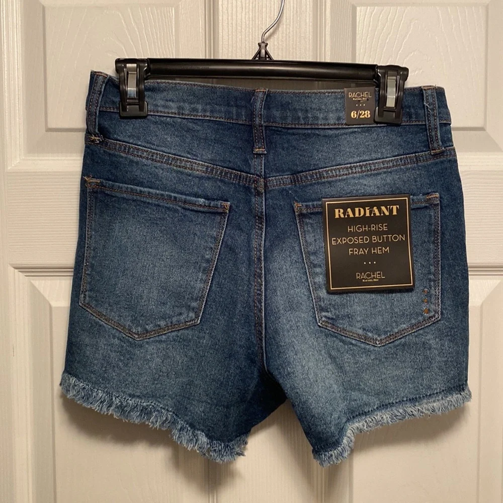 Rachel Roy High-Rise Fray Hem, Distressed Shorts…size 6/28 - Picture 2 of 7